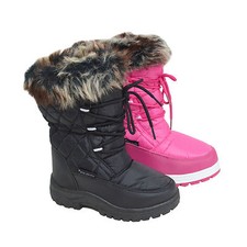 Kid's Water Resistant Insulated Winter Snow Boots Fleece Lining Snow Baby-01
