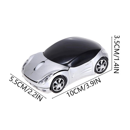 WIRELESS CORDLESS MOUSE USB DONGLE SCROLL CAR SHAPE MOUSE FOR LAPTOP MAC PC - Afbeelding 2 van 5
