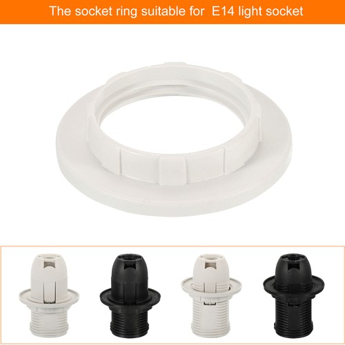 E14 Steckdosenringe 5Pack Lampenschirm Halter Adapter für Leuchten Weiß Farbe - Bild 5 von 6