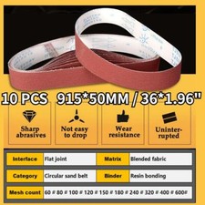 10pcs 915*50mm Sanding Belts 60-400# Grit Accessories For Furniture Polishing