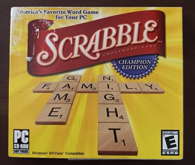 Sealed SCRABBLE Game Champion Edition Crossword PC CD-ROM Software ...