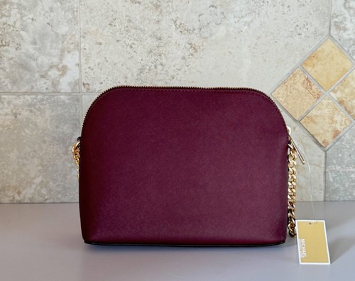 MICHAEL KORS JET SET TRAVEL MEDIUM DOME CROSSBODY SHOULDER BAG OXBLOOD - Picture 2 of 13