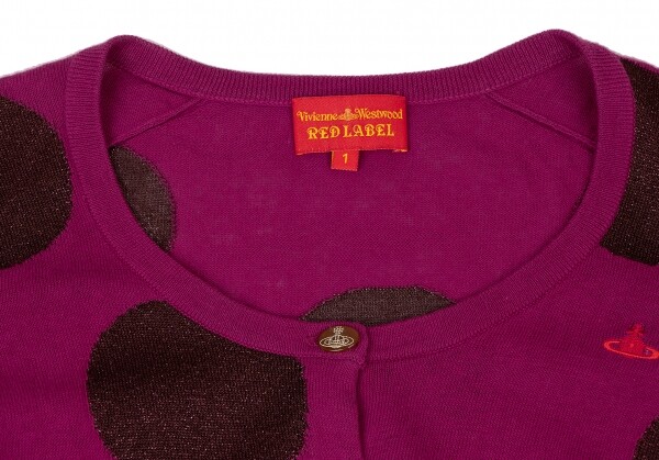 Vivienne Westwood Red Label Jacquard Lame Dot Knit Cardigan