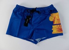  NO CUSTOMS TAX VERSACE Colonnia blue Greek Column print swim shorts Size Small