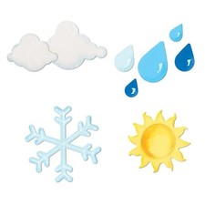 Sizzix Bigz Weather Set 4-die A10416 Retail 91.99 Retired, Cuts fabric 