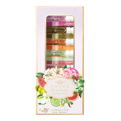 TOCCA Eau de Parfum Mini Discovery Set 8 Sample  Sprays SMELL GOOD & HELP DOGS!