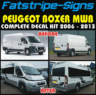 passend für Peugeot Boxer L2 MWB Wohnmobil Grafik Aufkleber Decal Streifen Camper Van