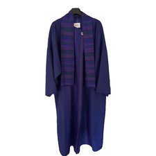 Avoca Irish Wool Cape Purple Fully Lined With Scarf Uk Size L