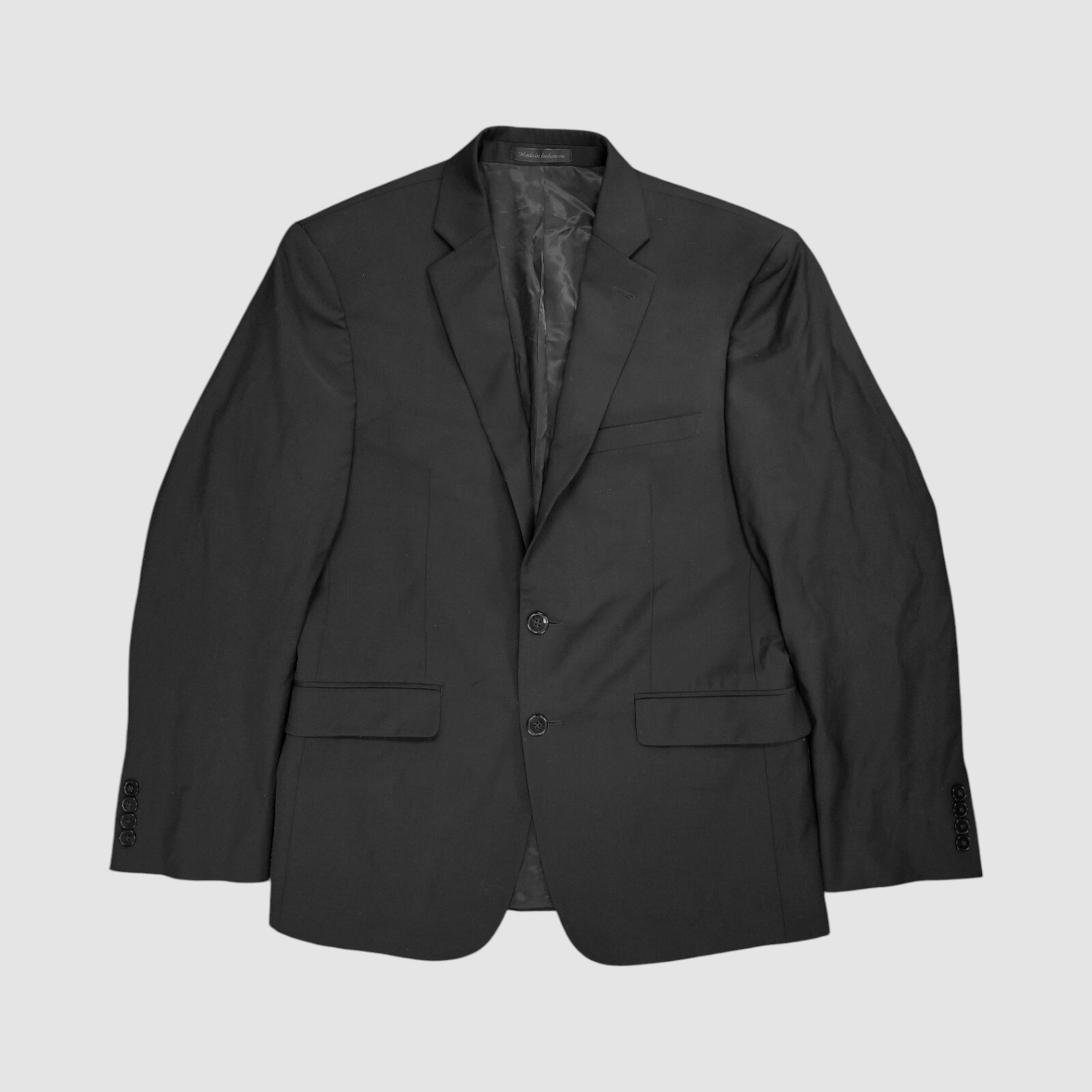 Calvin Klein Men Black Solid Wool Stretch Blazer … - image 1