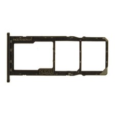 SIM Micro SD Card Tray Dual for Motorola Moto G7 Play Black Replacement Part