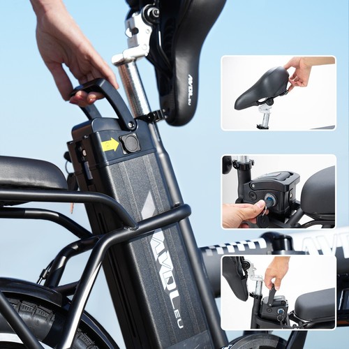 Elektrofahrrad 250W E-Bike Klapprad 16 Zoll Damen/Herren City EBike 36V 20MPH - Bild 6 von 15