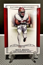 2018 National Treasures MATT BREIDA #/22 Jersey Number SP Parallel🔥49ers Giants