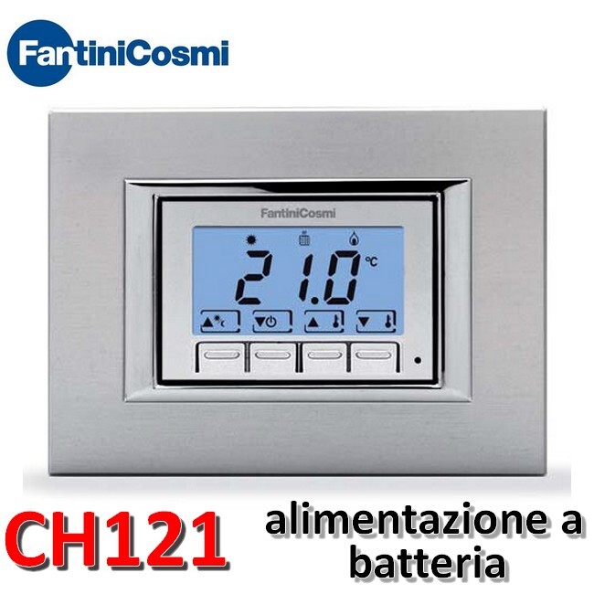 CH121 - Termostato ambiente digitale da incasso a batteria universale - Fantini