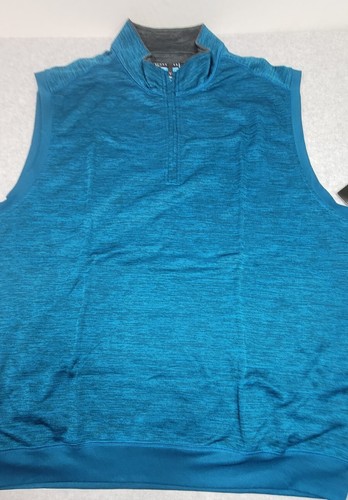 NEW!! PGA Tour Men's Golf Pullover Vest XL Blue Teal Layering Warm - Picture 5 of 6