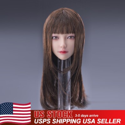 USA I8-H004E 1/6 Mandy Beauty Girl Head Sculpt For 12'' Female Phicen Figure Body