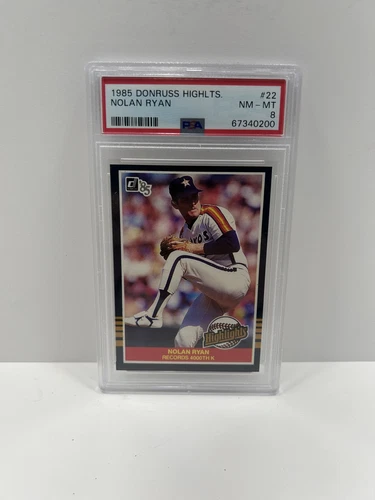 1985 Donruss Highlights Nolan Ryan #22 PSA 8