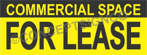 2'X5' COMMERCIAL SPACE FOR LEASE BANNER Outdoor Sign Real Estate Property Retail