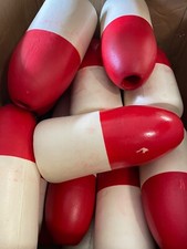 2Pcs Red/White Crab Pot Buoy Float 5 By 11