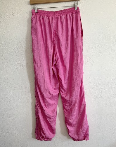 80s 90s Vintage Pink Windbreaker Swish Pants Jogging Track Pants Costume Medium - Picture 6 of 8