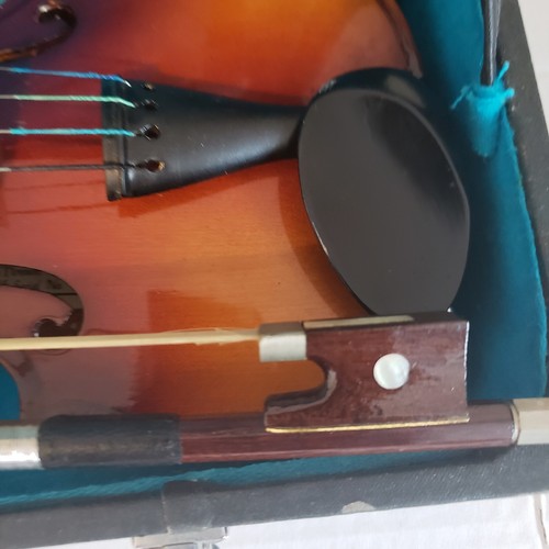 Anton Breton Violin 1/8 sz Childs Wooden Vintage 1992 Bow Case & Shoulder Rest - Picture 8 of 23