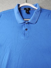 Calvin Klein Men's Polo Shirt Size XL Blue Regular Fit Short Sleeve Cotton