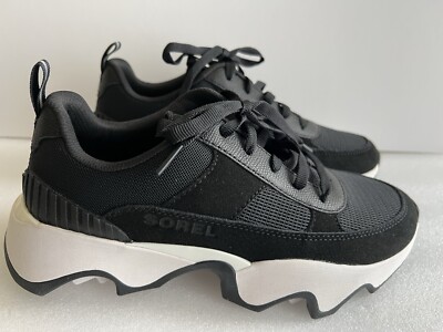 靴 SOREL KINETIC IMPACT II WONDER LACE 24 SOREL Women Kinetic Impact II Wonder Lace Suede Mesh Black Sea