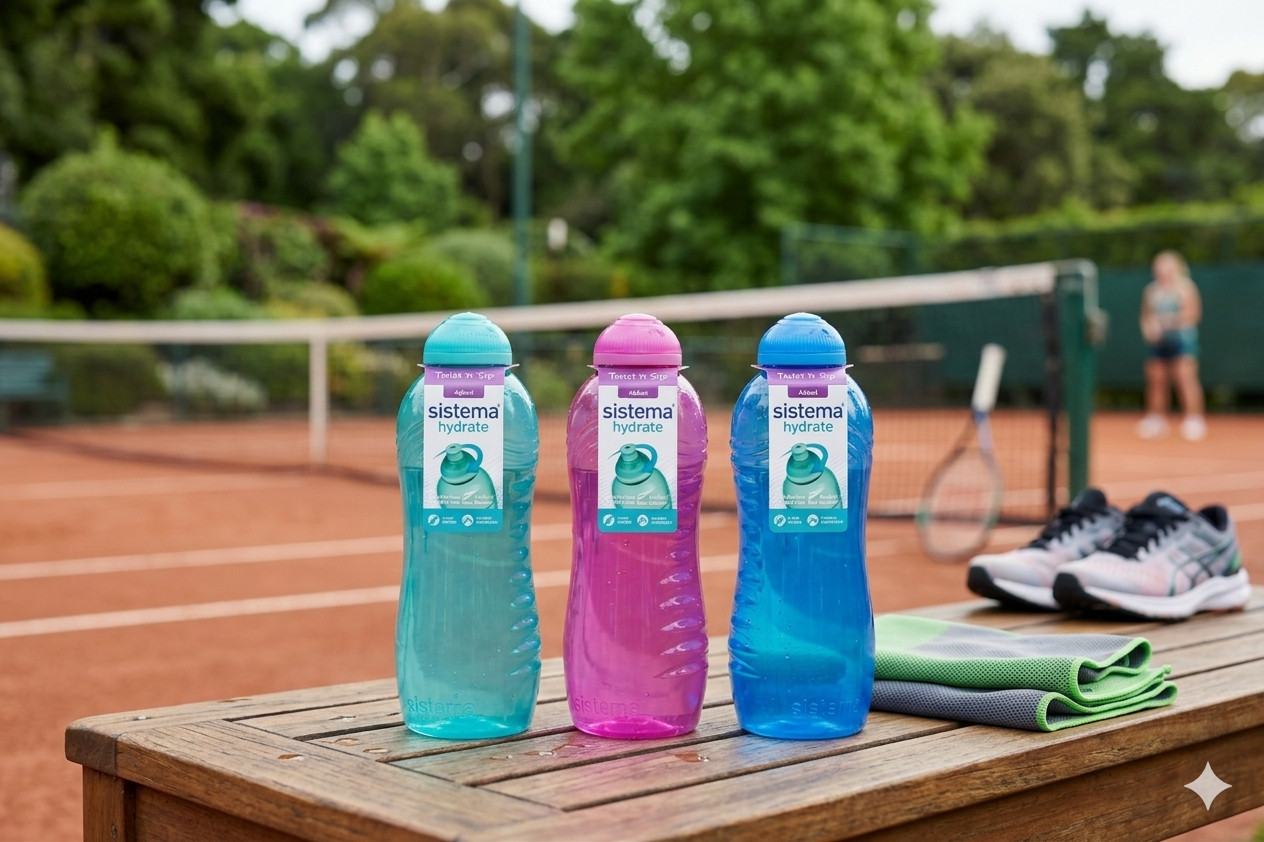 3x Sistema Twist 'n' Sip Squeeze Sports Water Bottles Leakproof BPA-Free 460ml