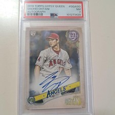 2018 Topps Gypsy Queen Shohei Ohtani On card RC Auto Rookie PSA 7