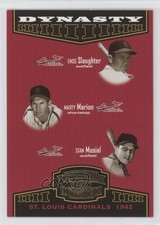 2004 Donruss Throwback Threads Dynasty /1500 Enos Slaughter Stan Musial HOF sh7