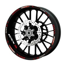 12 X Thick Edge Outer Rim Sticker Stripe Wheel Decals FIT All Suzuki GSXR Black