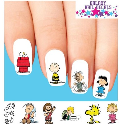 Waterslide Nail Decals - Set of 20 Charlie Brown, Lucy, Woodstock, Snoopy