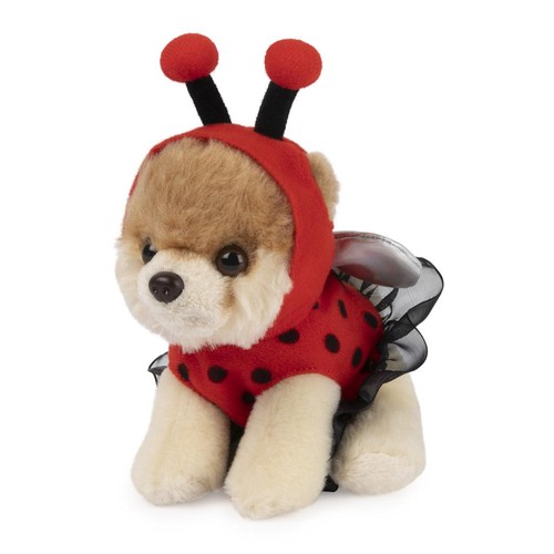 Paquete de 2 felpas Gund Itty Bitty Boo 5", Ladybug y fresa - Imagen 2 de 5