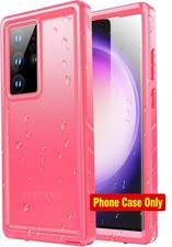 Samsung Galaxy S23 Ultra Waterproof Case IP68, Pink, Heavy-Duty Full-Body Protec