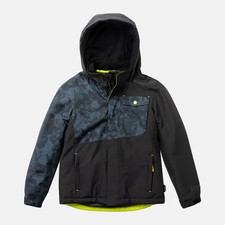 Free Country Boys Multi Rip Stop Boarder Jacket Black/GreyCamo Size XL 14/16