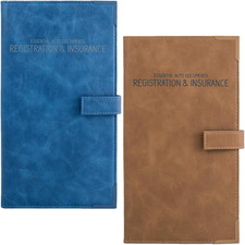 Auto Insurance and Registration Card Holder - Vehicle Glove Box Document Organiz