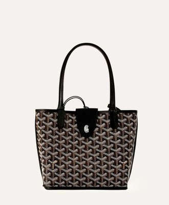 GOYARD MINI ANJOU BLACK Leather Tote Bag 2026 NEWEST MODEL With