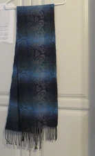 Cejon Made in Italy Women's Acrylic winter scarf lovely blue hues