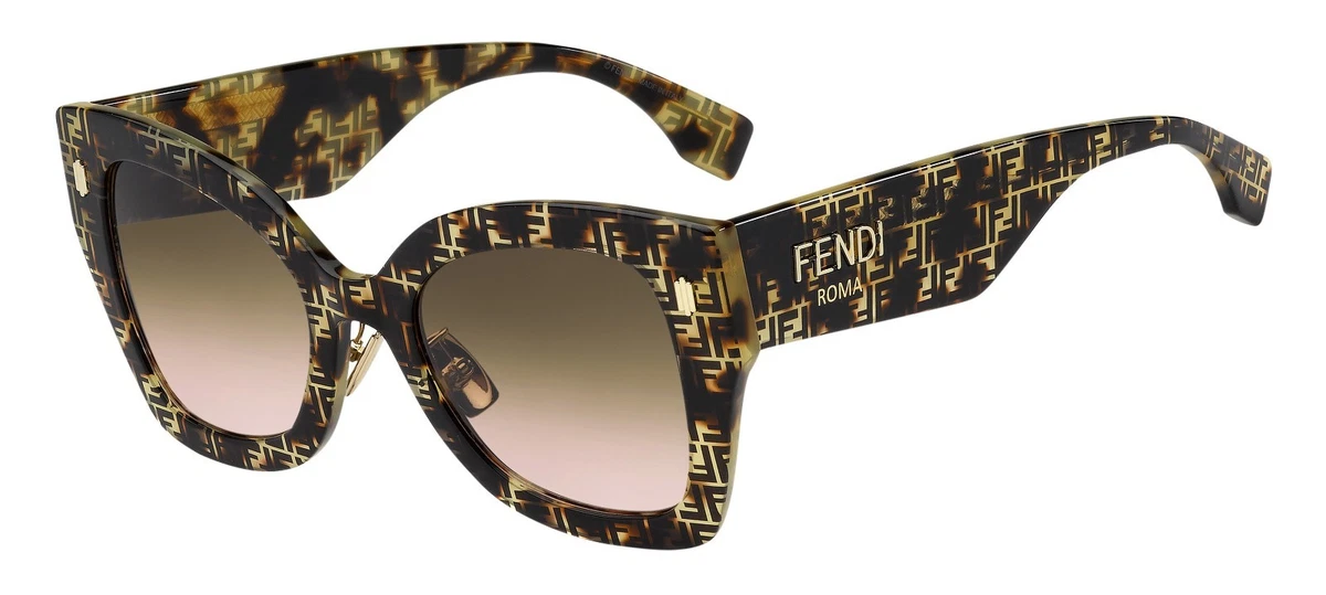 Fendi Brown Square Sunglasses for Women for sale | eBay display picture 3