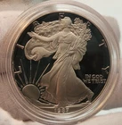 1987 S American Silver Eagle - Choice Proof Bullion $1 Coin OGP COA Q-7587s