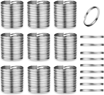 Silver Split Key Rings 100 Pcs 20mm for Keychain Craft