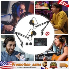 Podcast Equipment Bundle F998 Live Sound Card with BM800 Condenser Microphone