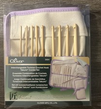 Clover Interchangeable Tunisian Crochet Hook Combo Set 3684 NEW P24
