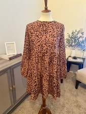 Brown Cheetah Print SHEIN Dress Size Small A Fits A 2 Or 4 FREE SHIPPING