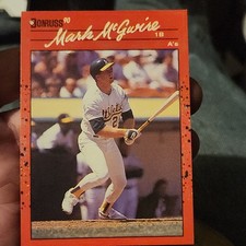 1990 Mark McGwire Major Error #185 Oakland Athletics Baseball Base