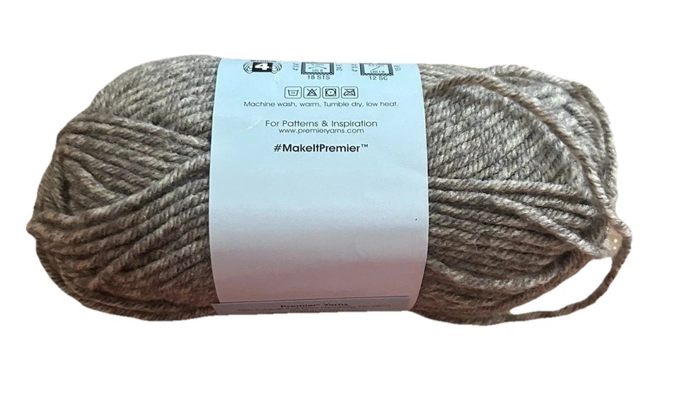 Lote de 6 novelos Premier Just fio de tweed acrílico peso médio - Imagem 4 de 4