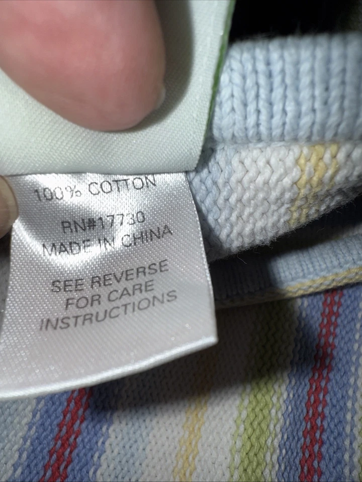 Manta de bebé Circo todo algodón tejido a rayas azul amoroso rojo verde amarillo usada en excelente estado ¡Bonita! Foto 4 de 4