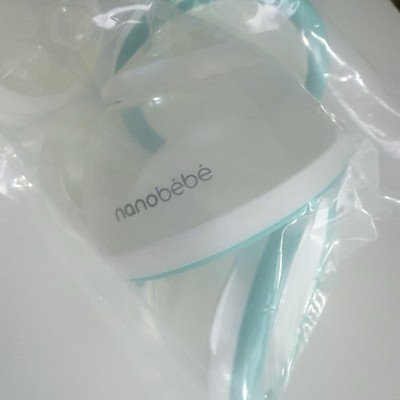 Nanobébé Breastmilk Baby Bottles Set White Teal 8oz Anti Colic Stackable