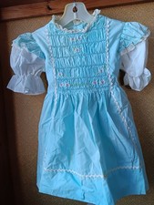 Vtg Polly Flinders Dress 1970s Smocked Classic SS Spring FLAW Girl 5 Ric Rac
