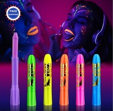 Face Painting Kit 6 Pcs Glow in The Light UV Crayon Fluorescent Body Paint Party
