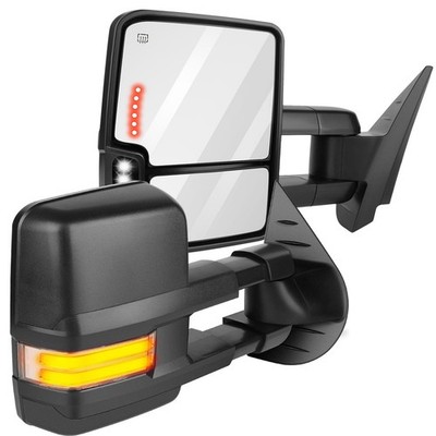Tow Mirror For 2008-2013 Chevy Silverado GMC Sierra Power Heated LED Turn Signal